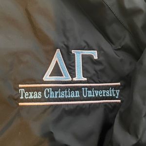 TCU delta gamma rain jacket